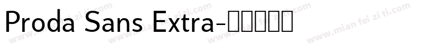 Proda Sans Extra字体转换